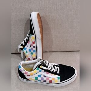 Vans Off The Wall Old Skool Rainbow Checkered Size Men’s 6 Women’s 7.5